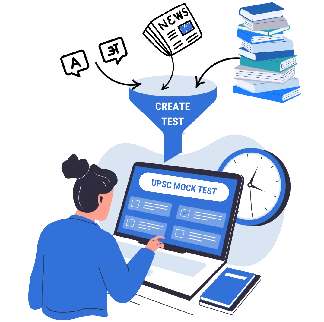 UPSC AI Test Generator Interface